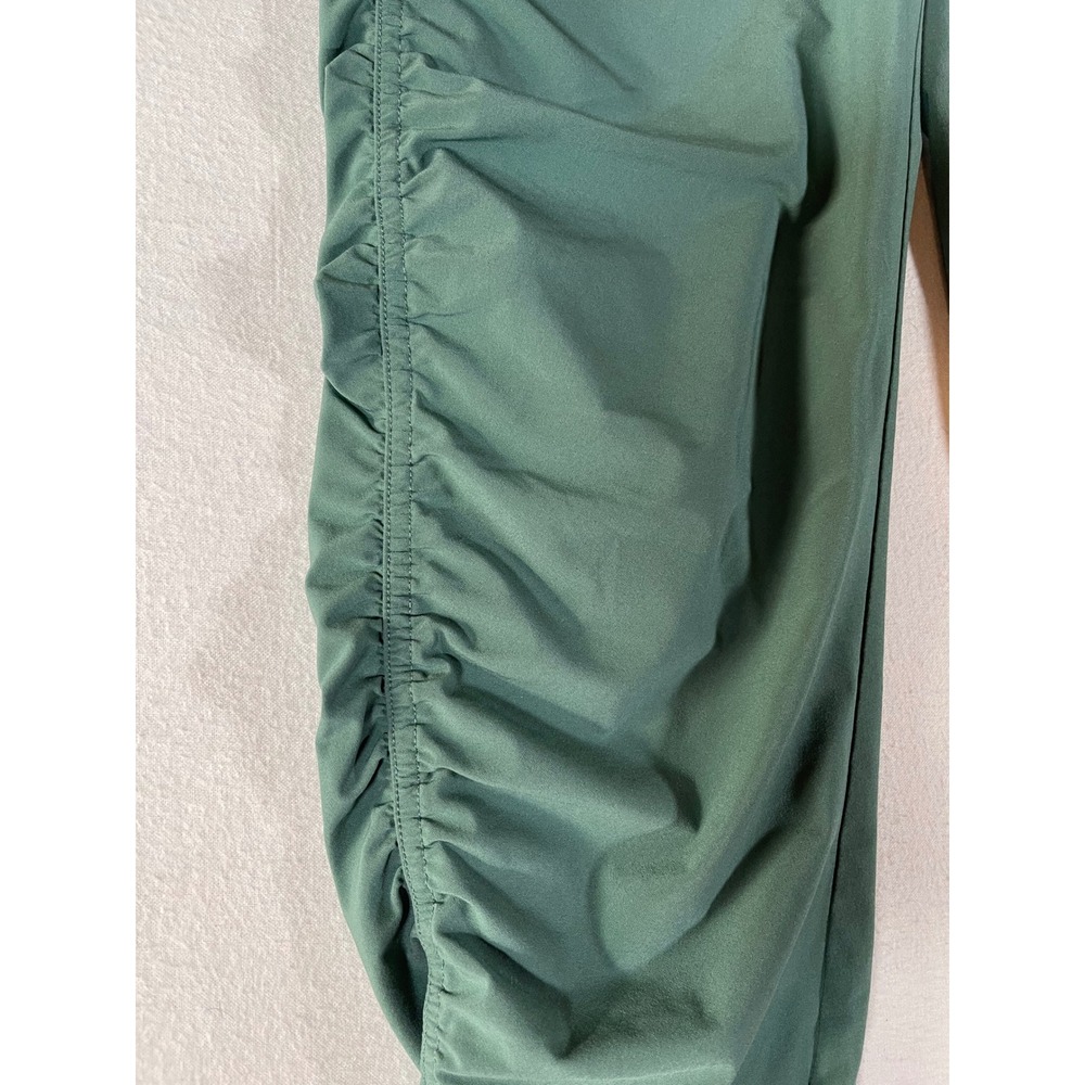 Athleta Attitude Lined Pants Green Ruched Jogger Trousers Size S - Picture 12 of 15